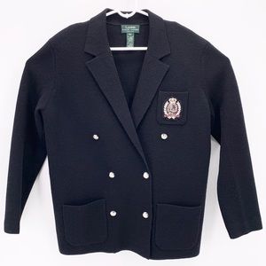 Ralph Lauren Blazer Double Breasted Vintage Crest